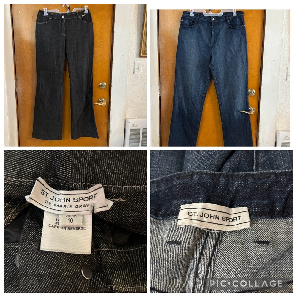 St.John Sport Marie Gray jeans. 2 pair size 10